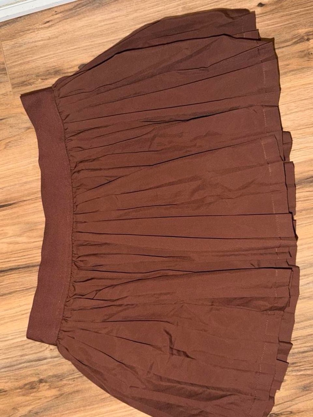 Women's Brown Pleated Skirt